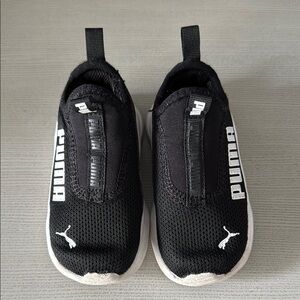 Puma Kids Black Slip-On Shoes